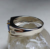 Original Mens Ceylon Sri Lanka Blue Sapphire Stone Silver Ring Real Neelam Ring