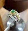 Natural Panjshir Emerald Zamurd Stone Silver Ring Valentine Gift Emerald Ring