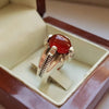 Original Yemeni Aqeeq Ring Real Agate Ring Yamani Haqeeq Akik Ring Blood Red