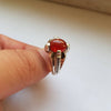 Original Yemeni Aqeeq Ring Real Agate Ring Yamani Haqeeq Akik Ring Blood Red