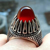 Hashbi Kabadi Yemeni Aqeeq Sterling Silver Ring Xmas Gift Shia Ring Islamic Ring