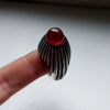 Blood Red Yemani Akik Fine Silver Ring Yamani Akik Xmas Gift Yamni Aqeeq Stone