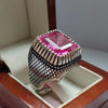 Xmas Gift Purple Topaz Sterling Silver Ring Christmas Topaz Silver Ring For Mens