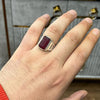 Emerald Cut African Red Ruby Ring Pigeon Blood Red Ruby Ring Mens Real Ruby Ring