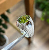 Natural Peridot Stone Sterling Silver Ring Real Peridot Ring Original Peridot