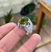 Natural Peridot Stone Sterling Silver Ring Real Peridot Ring Original Peridot