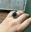 Natural Black Yemeni Akik Haqeeq Aqeeq Stone Ring Real Yamani Aqeeq Stone Ring