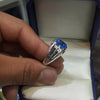 Swiss Blue Topaz Ring Real Topaz Ring Original Blue Swiss Topaz Stone Mens Ring