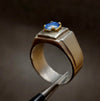 Ceylon Blue Sapphire Neelam Stone Silver Ring Mens Sapphire Ring Real Sapphire