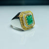 Natural Zambian Emerald Stone Sterling Silver Ring Valentine Gift Emerald Zamurd