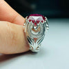 Afghanistan Ruby Stone Sterling Silver 925 Ring Red Ruby Ring Real Original Ruby