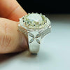 Champagne Color Moissanite Stone Sterling Silver Ring Valentine Gift Moissanite