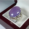 Xmas Gift Purple Yemeni Aqeeq Silver Ring Shefat Ul Abd Ring Christmas Ring Mens