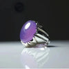 Xmas Gift Purple Yemeni Aqeeq Silver Ring Shefat Ul Abd Ring Christmas Ring Mens