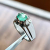 Zambian Emerald Stone Ring Valentine Day Natural Real Zambian Emerald Ring Mens