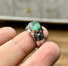 Zambian Emerald Stone Ring Valentine Day Natural Real Zambian Emerald Ring Mens