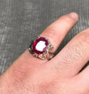 Pigeon Blood Red African Natural Ruby Stone Sterling Silver Ring Valentine Gift