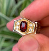 Blood Red Tanzania Garnet Natural Gemstone Ring Original Garnet Stone Ring Mens