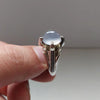 Xmas Gift Moonstone Sterling Silver Ring Real Moonstone Fine Silver Gems Ring