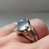 Xmas Gift Moonstone Sterling Silver Ring Real Moonstone Fine Silver Gems Ring