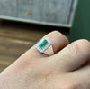 Panjshir Emerald Stone Sterling Silver Ring Valentine Gift Emerald Ring Zamurd