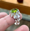 Valentine Gift Natural Peridot Sterling Silver Stone Ring Real Peridot Ring