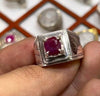 Blood Red Afghani Kabli Ruby Ring Natural Real Kabli Afghanistan Ruby Stone Ring