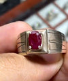 Natural Ruby Stone Fashion Ring Red Ruby Stone Ring For Men Real Ruby Fine Ring