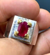 Ruby Stone Fashion Ring Silver Ruby Stone Fine Ring kabli Afghani Ruby Ring Mens