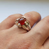 Original Yemeni Aqeeq Ring Real Agate Ring Yamani Haqeeq Akik Ring Blood Red