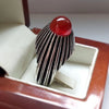 Blood Red Yemani Akik Fine Silver Ring Yamani Akik Xmas Gift Yamni Aqeeq Stone