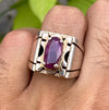 Natural Certified Purplish Ruby Stone Ring From Afghanistan Real Certified Ruby