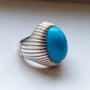 Xmas Gift Neeshapuri Feroza Sterling Silver Ring Real Feroza Fine Silver Ring