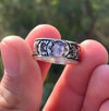 Light Color Real Ceylon Blue Sapphire Stone Ring Original Ceylon Sapphire Ring