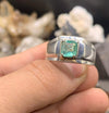 Original Zambian Emerald Stone Ring Mothers Day Gift Emerald Ring Real Emerald