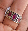 Natural African Untreated Red Ruby Stone Sterling Silver Ring Mother's Day Gift