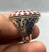 Mens Original Untreated African Ruby Multi Stone Ring Real Yaqoot Ruby Ring Mens