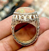 Big Size Natural Ethiopian Fire Opal Ring Unheated Untreated Original Gemstone