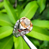 Natural Yellow Topaz Stone Ring Real Topaz Ring Original Yellow Topaz For Mens