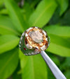 Natural Yellow Topaz Stone Ring Real Topaz Ring Original Yellow Topaz For Mens