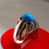 Hussaini Feroza Sterling Silver Ring 100% Real Feroza Silver Ring Genuine Feroza