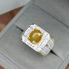 Ceylon Yellow Sapphire Pukhraj Stone Sterling Silver 925 Ring Ceylon Neelam Ring