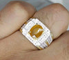 Ceylon Yellow Sapphire Pukhraj Stone Sterling Silver 925 Ring Ceylon Neelam Ring