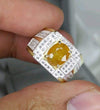 Ceylon Yellow Sapphire Pukhraj Stone Sterling Silver 925 Ring Ceylon Neelam Ring