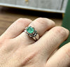 Zambian Emerald Stone Ring Valentine Day Natural Real Zambian Emerald Ring Mens