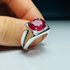 Natural Kabli Afghani Ruby Stone Sterling Silver Ring Valentine Gift Ruby Ring