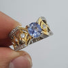 Cornflower Ceylon Blue Sapphire Cornflower Ceylon Sapphire Stone Silver Ring Men