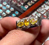 Yellow Natural Sapphire Fashion Ring Natural Gemstone Yellow Sapphire Fine Ring