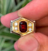 Blood Red Tanzania Garnet Natural Gemstone Ring Original Garnet Stone Ring Mens