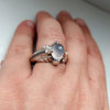 Xmas Gift Moonstone Sterling Silver Ring Real Moonstone Fine Silver Gems Ring